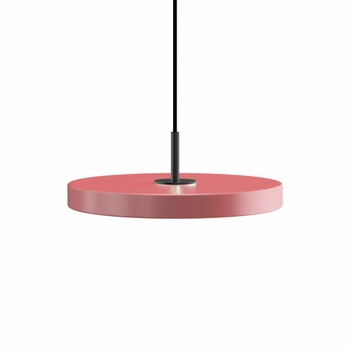 UMAGE (Vita) - Lampa Asteria Plus Mini - różowa, średnica 43 cm, czarny dekor