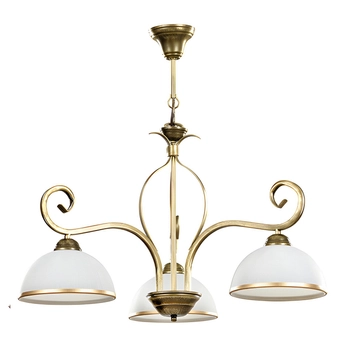 Emibig - Lampa wisząca Wivara 3 gold - wysokość 66 cm, stal lakierowana, szkło