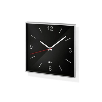 Zack - Zegar SILLAR - stal nierdzewna matowa, wymiary: 26x26 cm