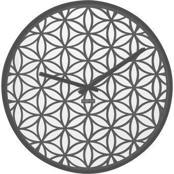 NeXtime – Zegar ścienny Bella Mirror, szary, lustro, 50 cm