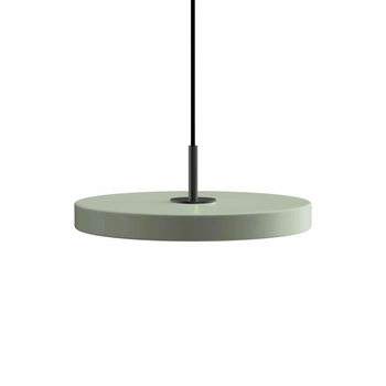 UMAGE (Vita) - Lampa Asteria Plus Mini - oliwkowa, średnica 43 cm, czarny dekor