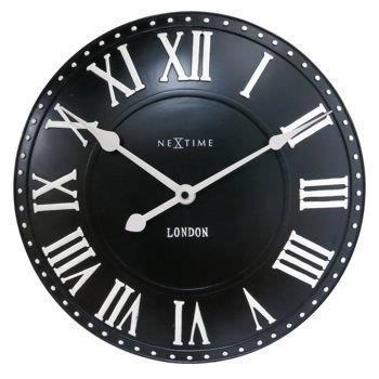 NeXtime – Zegar stołowy London Table w stylu retro, czarny