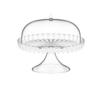 Guzzini – Patera na ciasto z kloszem, średnica 31 cm, perłowa