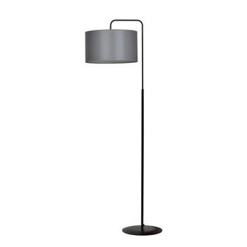 Emibig - Lampa stojąca Trapo LP1 BL black/gray - wysokość 150 cm, stal lakierowana, abażur