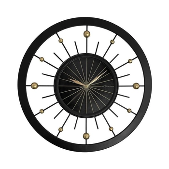 NeXtime – Zegar ścienny Orbit z metalu, czarno-złoty, 60 cm