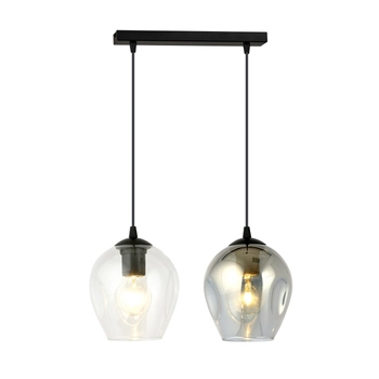 Emibig - Lampa wisząca Istar 2 BL mix - średnica klosza 14 cm, stal lakierowana, szkło