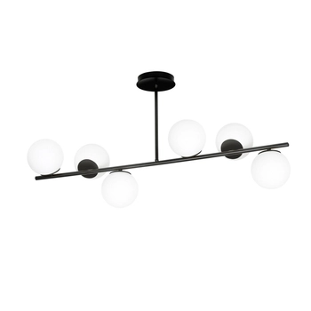 Emibig - Lampa sufitowa Bior 6 black - wysokość 51 cm, stal lakierowana, szkło