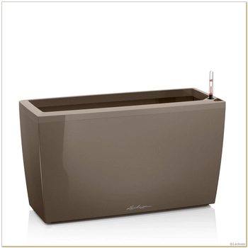 Lechuza - Donica CARARO - długość 75 cm,  taupe (kawa z mlekiem), połysk