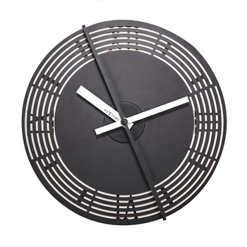 NeXtime – Zegar ścienny Motion Roman z metalu, czarny, 30 cm