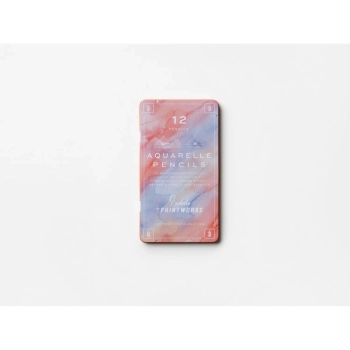 Printworks - Kredki akwarelowe Aquarelle, zestaw 12 kolorów, metalowe etui