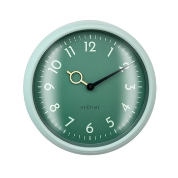 NeXtime – Zegar ścienny Golden HourWall, zielony mat, 30,5 cm