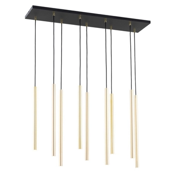 Emibig - Lampa wisząca Selter 9 gold - wysokość max 130 cm, stal lakierowana proszkowo