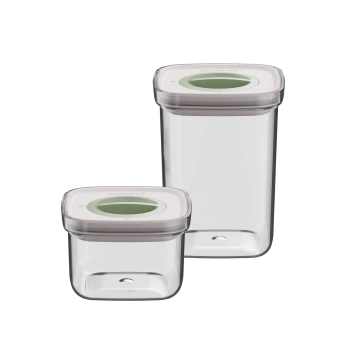 BergHOFF – Zestaw pojemników do żywności Smart Seal – 0,4 l i 1 l, przezroczyste