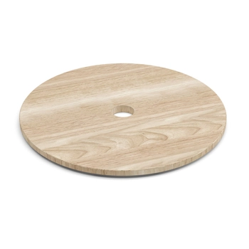 Zack - pokrywa do kosza na bieliznę SATONE - średnica 35,70 cm, drewno kauczukowe