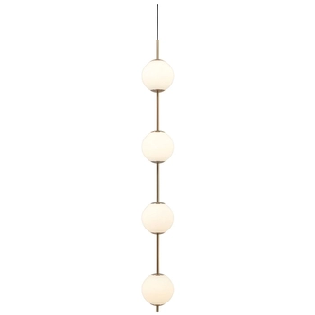 UMAGE (Vita) - Lampa wisząca Audrey 4 - biała, mosiężny akcent