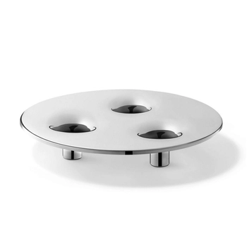 Zack - Świecznik ALOMA - średnica 24 cm, stal polerowana