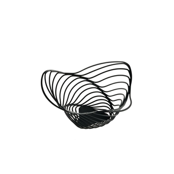 Alessi - Kosz na owoce TRINITY - czarny, średnica 26 cm