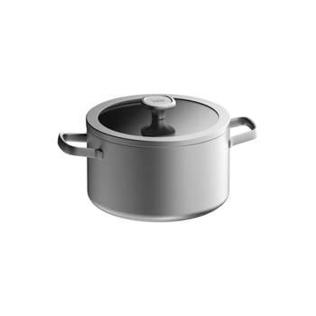 BergHOFF – Garnek stalowy z pokrywką Graphite – 24 cm, 6L, na indukcję